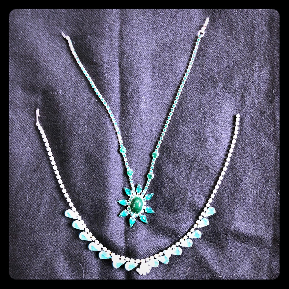 Vintage rhinestone necklaces - set of 2